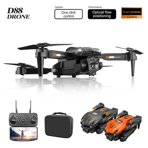 Drone pliable D88 avec double caméra, positionnement par flux optique, contrôle à un clic, télécommande, quadricoptère pour débutants - Product Image 3
