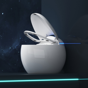 Цельный напольный унитаз в форме яйца - Product Image 3