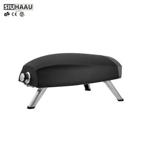 <span class=keywords><strong>Mini</strong></span> four à <span class=keywords><strong>pizza</strong></span> à granulés de 12 pouces à gaz de charbon de bois rotatif intégré en acier inoxydable langue française cuisine extérieure jardin petits espaces - Product Image 2