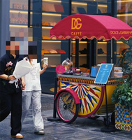 Nouveau chariot mobile Yicheng en acier, moderne et compact, pour snacks de rue, mini-glaces pilées, chariot de restauration, camionnette, remorque - En promotion