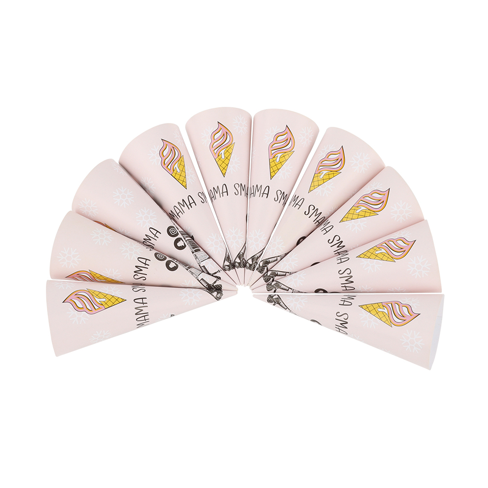 disposable wholesale custom printed paper ice cream cone sleeve waffle cone cups packaging with logo