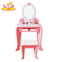 Table à langer en bois rose pour filles, prête à être expédiée, W08H102