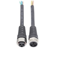 Connecteur étanche à 3 broches M19 en aluminium IP65, matériau métallique, écrou, fil sur moulage, vente chaude