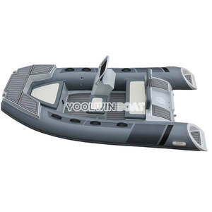 قارب صغير 360 درجة من البي في سي المطاطي للصيد بهيكل ألومنيوم شبه صلب قابل للنفخ للبيع مناسب للتجديف وركوب الأمواج والغوص - Product Image 3