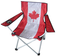 Chaise de camping pliable légère et confortable pour événements extérieurs, avec impression intégrale du drapeau national, design personnalisé, vente en gros