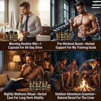 Capsules de Maca Naturelle Plus pour Hommes, Puissant Complément Énergisant, Vitamines pour Adultes (Ne Convient Pas aux Nouveau-nés ni aux Femmes Enceintes)