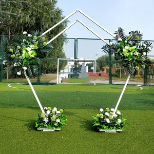 Arc de <span class=keywords><strong>ballon</strong></span> de fond de scène de mariage 2.5M * 2.5M nouveaux accessoires de mariage Festival fête arc hexagonal étagère dorée vente en gros directe - Product Image 4