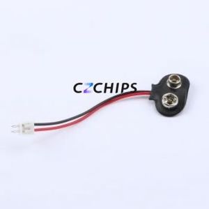 BE-13-002 Button & Strip Battery Connector Connector Battery Clip 9V Stacked Battery Nickel - Product Image 1