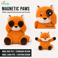 Jouets en peluche interactifs d'animaux sauvages, 25 cm, animaux en peluche doux avec pattes magnétiques, jouet en peluche mignon, cadeau pour enfants