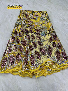 <span class=keywords><strong>2023</strong></span> prix compétitif or corde dentelle tissu élégant Tulle broderie luxe mariée paillettes tissu dentelle français mariage velours - Product Image 6