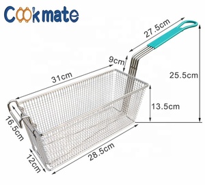 מטבח שונה גודל נירוסטה תוצרת בית מטגנים סל ב chesapeake va תמונות קדמי תליית וו - Product Image 3