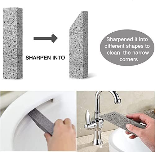 Gray Pumice Stone for Scouring Stick Toilet Bowl Cleaning Tool Bathroom Kitchen Sink Grill Removes Hard Water Calcium · image 5