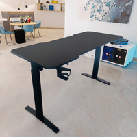 Table de jeu électrique 140cm réglable en hauteur mécanisme de levage debout bureaux de jeu ergonomiques nouveauté
