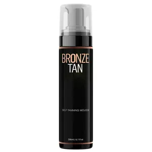 Mousse Berjemur Tubuh Pria & Wanita, Sangat Gelap Warna Kulit Busa Kecoklatan Natural Tan Bronzer Cepat Kering Gelap Sunless Berjemur