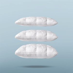 Almohadas de plumón de ganso blanco de lujo a prueba de plumón King Queen 100% ropa de cama de algodón almohada rectangular de estilo 3D para regalo de amante - Product Image 2