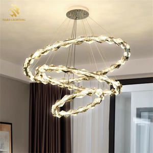 アメリカンクリエイティブゴールデン円形クリスタルリビングルームシャンデリア北欧天井ダイニングルームシャンデリア高級装飾シャンデリア - Product Image 4