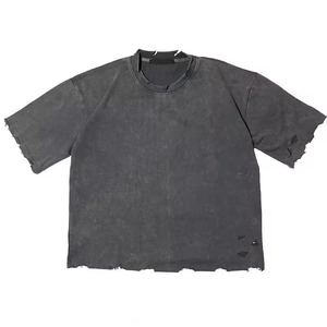 T-shirts graphiques personnalisés en gros pour hommes, impression DTG, sérigraphie, vintage, effet vieilli, délavé à l'acide, t-shirts oversize pour hommes - Product Image 1