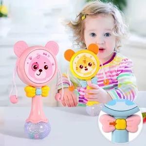 Infant Light Music Baby Hand Rattle Teething Toys Intelligence Educational Pacify Toys Shake Grasp Baby Rattle Toys For Sale