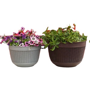 Plantador colgante artificial cestas <span class=keywords><strong>de</strong></span> riego Riego Jardín planta <span class=keywords><strong>de</strong></span> interior al aire libre balcón pared ronda maceta <span class=keywords><strong>de</strong></span> plástico - Product Image 4