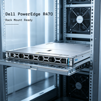 Serveur Dell en rack avec système de refroidissement double CPU pour virtualisation informatique, stockage mixte SATA et SSD