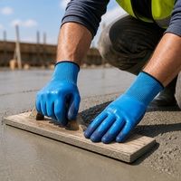 Gants de travail de sécurité pour la construction, la logistique, le jardinage, les travaux de réparation, gants en latex à revêtement ondulé antidérapants et imperméables pour hommes