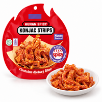 Bâtonnets de Konjac HALAL Épicés de Hunan, Prêts à Consommer, Snack Chinois, Sachet de 60g, Vente en Gros, Approvisionnement en Vrac, Logo Personnalisé