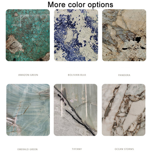 Juego de Mesa de Comedor de Mármol con 6 Sillas, Patas de Mesa de Madera Maciza Modernas, Juego de Mesa de Comedor Redonda de Mármol de Lujo - Product Image 6