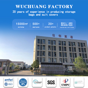 Sac de vêtement de luxe de haute qualité pour robe longue avec fenêtres transparentes, housse personnalisée directe d'usine pour robes de mariée, pliable - Product Image 5