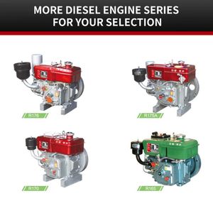 Moteur diesel monocylindre ZR180 de 8 chevaux, démarrage électrique, refroidissement par eau, avec pompe et roulement. - Product Image 5