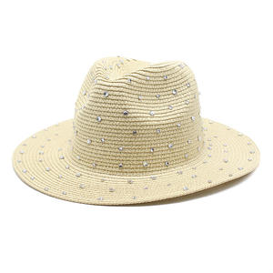 <span class=keywords><strong>Sombrero</strong></span> de paja de ala ancha para hombre, para playa <span class=keywords><strong>sombrero</strong></span> de paja y vacaciones al aire libre a la moda para <span class=keywords><strong>mujer</strong></span>, sombreros Panamá tejidos de hierba suave para primavera y verano, venta al por mayor - Product Image 3