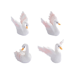 Depeng Crafts Swan Resin Figurines Mini <b>Decorations</b> For Desktop And <b>Car</b> Valentine'S Day Gift Artistic Handmade Ornament - Product Image 1