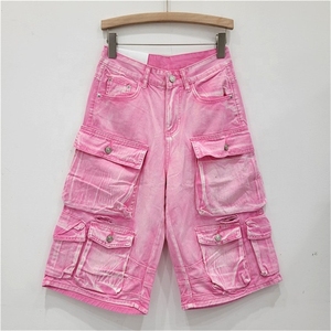 ZHEZHE 2024 Y2k Shorts in Denim da <span class=keywords><strong>donna</strong></span> Jeans Vintage lavati Denim Cargo <span class=keywords><strong>pantaloni</strong></span> a tre quarti - Product Image 6