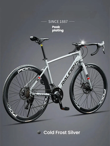 Vélo de course pour adultes, pneu 700C, cadre en acier à haute teneur en carbone, <span class=keywords><strong>système</strong></span> de dérailleur multi-vitesses - Product Image 1