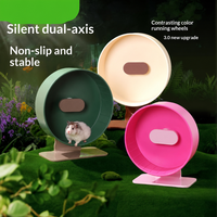 Derde generatie Kleurblok Plastic Hamsterwiel Ultrastil Antislip Stabiel Gouden Decoratief Speelgoed Oefenwiel Groothandel