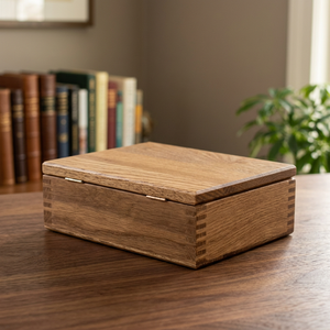 Caja de Almacenamiento de Recuerdos de Madera Estilo Americano con Tapa para Adultos o Mascotas, Diseño Personalizable, Duradera, Hecha en Vietnam - Product Image 3