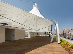 Toldo para Salón Exterior de Pista de Bolos, Estructura de Membrana de PTFE, Forma Personalizada, Tela Ignífuga con Cobertura de Sombra - Product Image 4