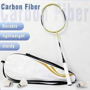 Raquette de type offensif légère et rigide en fibre de carbone 46T avec poignée en PU, légère et professionnelle, cadre en nanotubes de carbone - Product Image 1