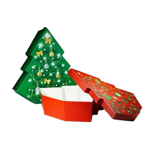 Fashion Trend Custom Size <b>Christmas</b> Tree Shaped <b>Box</b> Gift Packaging <b>Box</b> with Custom Ribbon - Product Image 1