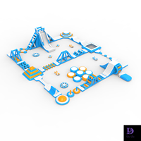 Parc aquatique gonflable en PVC Nova NVWG-0171 pour l'extérieur et trampoline flottant pour jeux de parc et équipement de lac