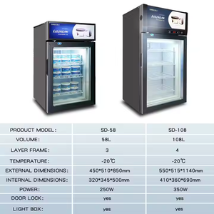 Congelador de helados pequeño vertical con puerta de cristal - Product Image 6