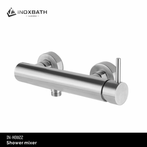 Mitigeur de douche mural en acier inoxydable SUS304 avec barre coulissante, valve en céramique, finition brossée, jet pluie pour hôtels et villas - Product Image 3