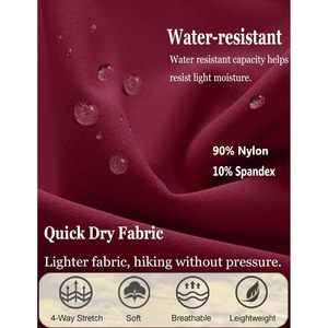 Pantalones de senderismo para mujer con bolsillos con cremallera, pantalones de punto informales resistentes al agua para actividades al aire libre - Product Image 4