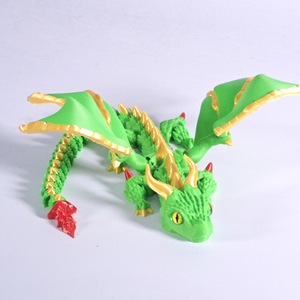 Exquisite 3d Printed Dragon with Movable Jointed Wings 3D Printed Colorful <b>PLA</b> Toothless Dragon Decoration for Kids - Product Image 3