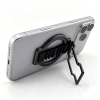 Support de téléphone magnétique en métal ZJ-M05 2-en-1 pliable pour voiture, bureau et usage quotidien, compatible avec tous les téléphones