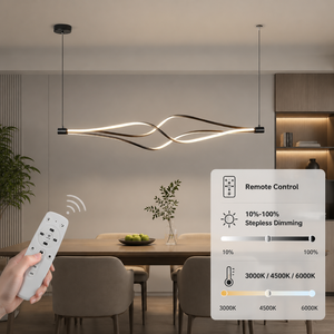 Modern Metal <b>Led</b> Dimmable Remote Tricolor Dining <b>Room</b> Pendant <b>Light</b> Adjustable Height Indoor Home Decor <b>For</b> Living <b>Room</b> - Product Image 3