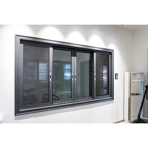 Ventanas corredizas anodizadas Ventanas corredizas de vidrio de aluminio de doble acristalamiento Diseño de ventana corrediza de patrón horizontal - Product Image 3