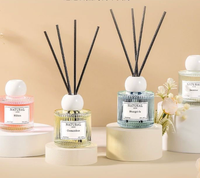 Diffuseur de roseau de parfum Gardenia en verre haut de gamme avec huile essentielle sans phtalate Aromathérapie écologique Décoration de la maison