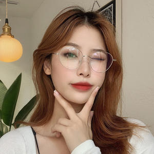 Montures de lunettes rondes en métal X1-1937, monture complète, anti-lumière bleue, unisexe, pour la protection contre la myopie - Product Image 4