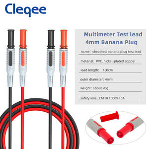Cleqee P1600E 40 pièces Kit de sondes de <span class=keywords><strong>test</strong></span> pour multimètre avec fiches banane 4 mm, sondes de perforation automobiles isolées, crochets de <span class=keywords><strong>test</strong></span> CI et pinces crocodiles - Product Image 2