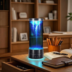 Lampe LED Tornado à 7 Couleurs Changeantes, Veilleuse Vortex d'Eau, Lampe Sensorielle Apaisante, Jouet de Bureau Relaxant pour le Soulagement du Stress et la Décoration - Product Image 1